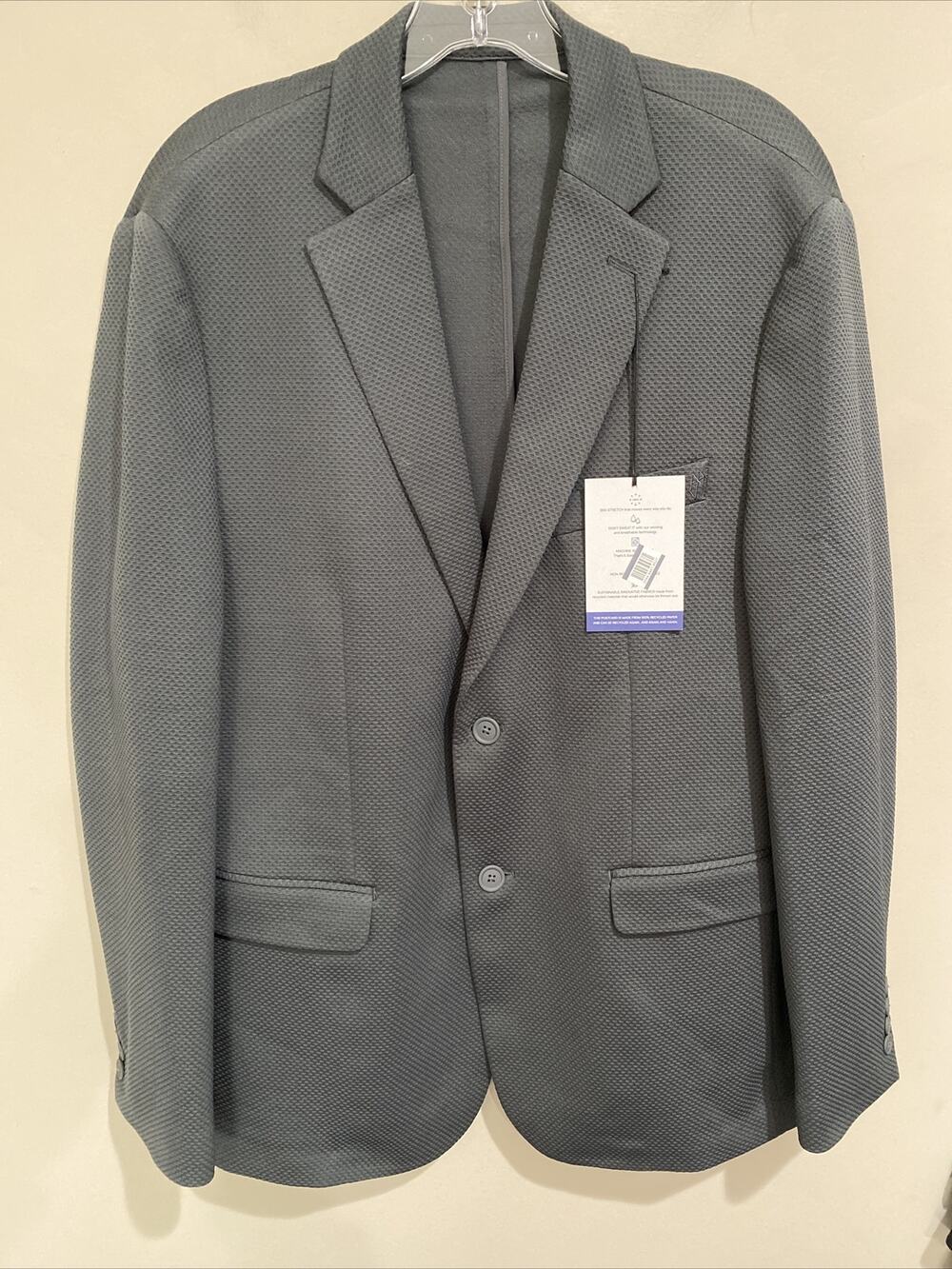 State Of Matter Gray Stretch Textured SPORT COAT Cooling blazer suit jacket Sz M